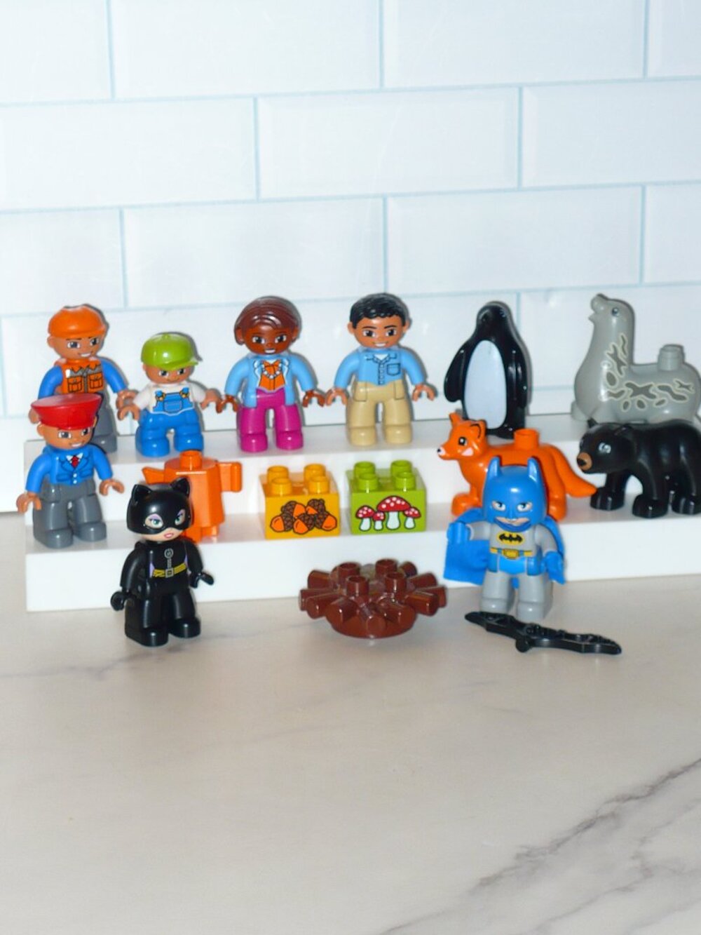 Lego Duplo People Animals and Special Blocks Lot Batman Cat Woman